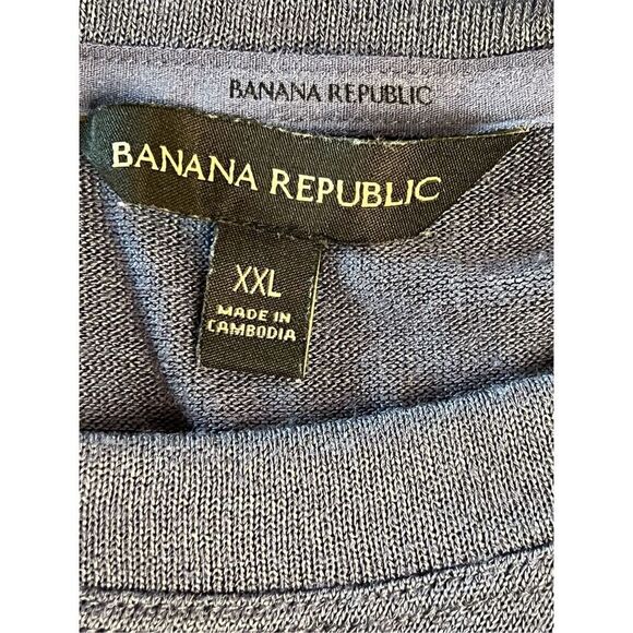 Banana Republic Sheer Pullover Shirt Mens XXL Blue Lightweight Long Sleeve - Picture 4 of 5